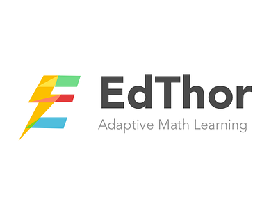 EdThor Logo Design education logo thunder