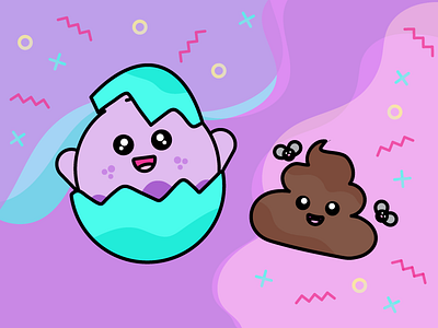 Happy Faces adobe illustrator cc 2018 cute face egg kawaii poop