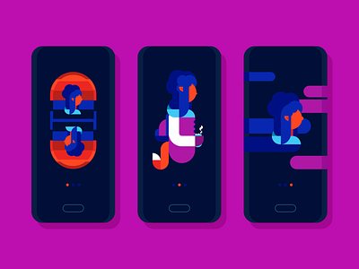 Foxy | App 2020 android app avatar bold character colorful female fox freelancer fresh illustration mobile nikola obradovic design pink product design screens ui vector web design