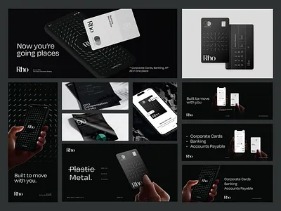 Rho | Brand Experience banking brand brand experience brand guide branding concept dark future graphic design illustration minimal mobile app nikola obradovic design ondsn typography ui ux vector visual identity web design