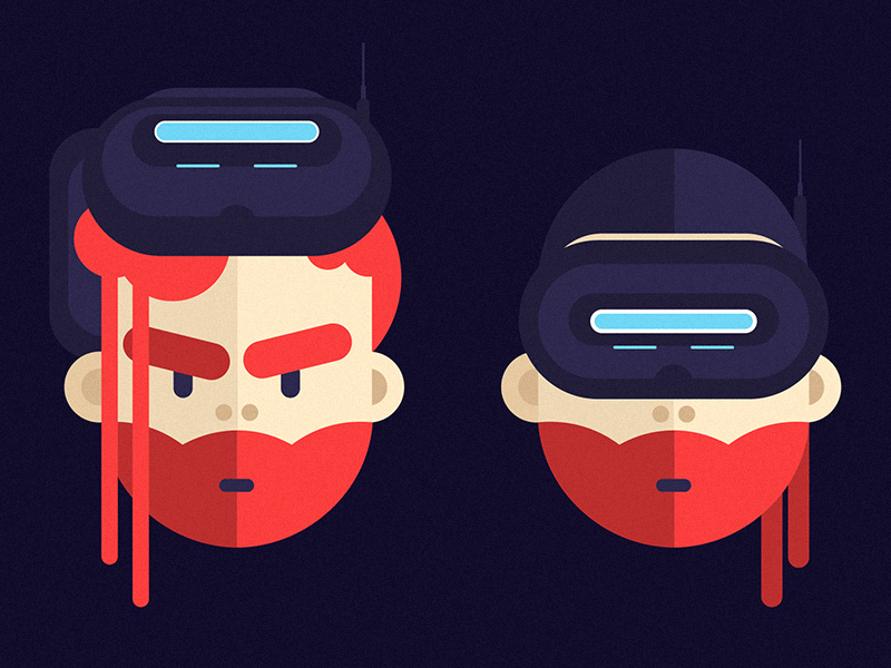 Cyber dude 2018 avatar character cyber digital nomad dude face hacker head head rig illustration nikola obradovic design ond pirate poster print ui