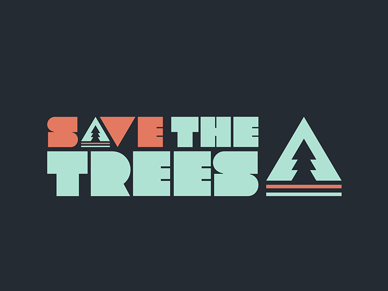 Save The Trees branding freelancer logo mark nature nikola obradovic design trees visual identity wilderness