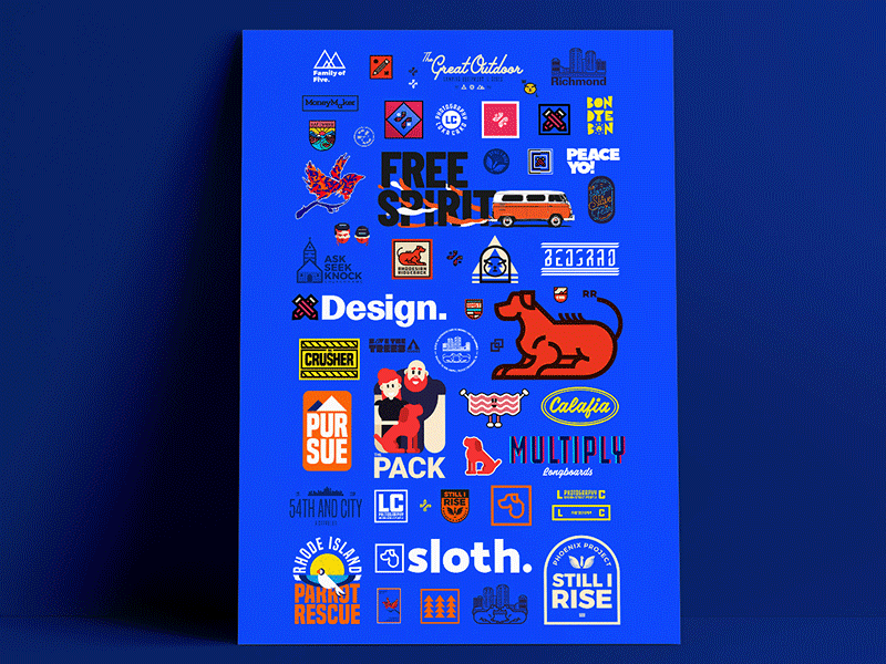 Stayin_Busy_Full 2018 blue bold bonfire brand compilation digital editorial fat fresh gif illustration logos logotype mix nikola obradovic design ond print ui. works