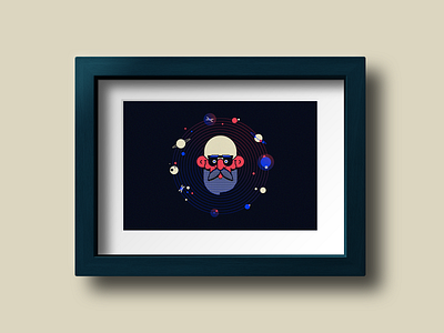 Universe | Framed 2019 adobe avatar award awesome bradonja cela character design colorful framed print fresh gradients graphic design obradovic nikola design ond planet print space universe vector