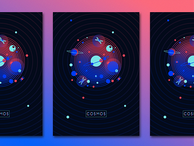 C O S M O S adobe aliens branding canvas cosmos editorial for hire freelancer graphic design nikola obradovic nikola obradovic design orbit outer space planets print space space art typography ufo universe