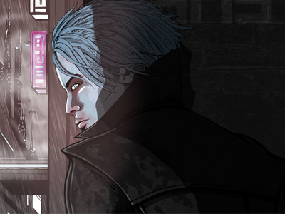 Hollowed Angels cover character comics concept cyberpunk design graphic illustration novel
