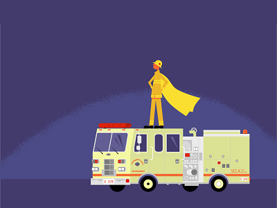 Fire fighter illustration