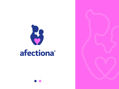 Afectiona afectiona baby clothes branding care heart logo logo design love mother motherhood newborn
