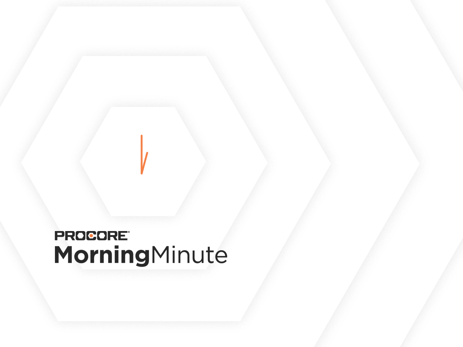Morning Minute 2d after effects animated animated gif animation bounce bouncy clock gif hexagon hexagons intro intro video minute minutes motion motion design orange time timer