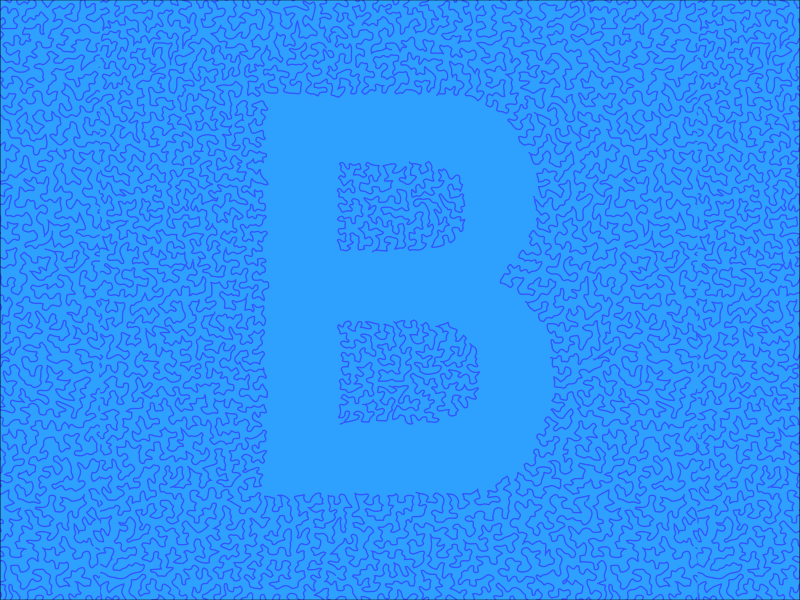 B 2d 36daysoftype 36daysoftype-b after effects animated animation blue draw drawing gif hand drawn illustration letter letterb lines maze motion motion design typography vector