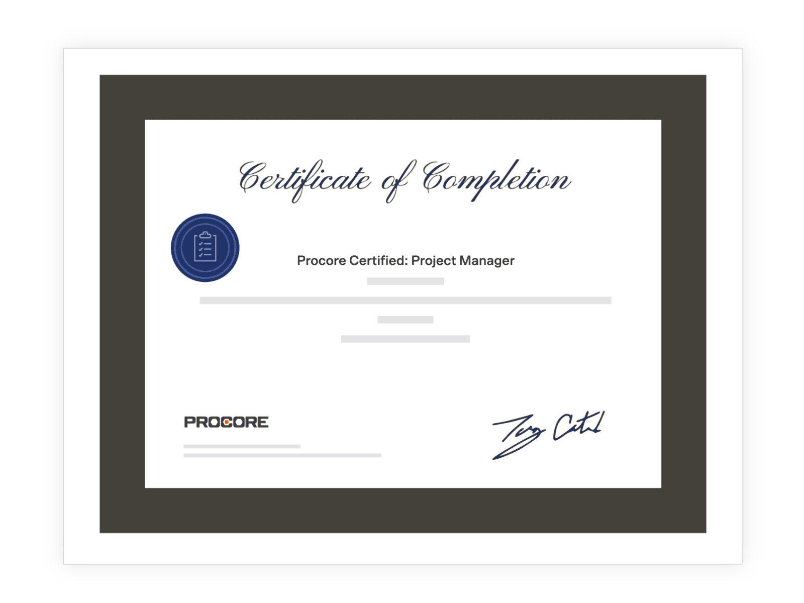 Certification 2d after effects animated animated gif animation blue certificate certification certified completion gif linkedin motion motion design procore profile profile page ui vector