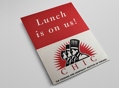Lunch is on us! branding graphic design logo print design