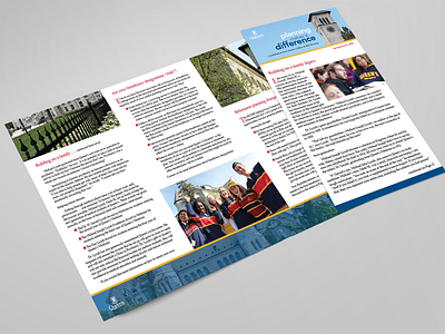 Queen's University Newsletter branding brochure graphic design newsletter