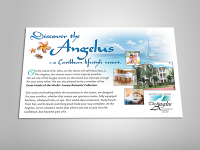 The Angelus Resort Postcard branding graphic design postcard