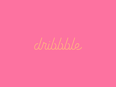 Dribbble Lettering debut dribbble lettering orange pink script type