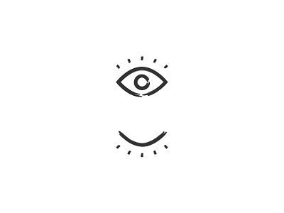 Eye Eye Cap'n blink brush eye icon illustration