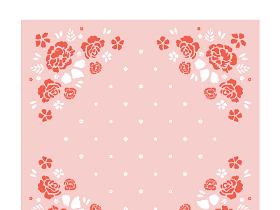 Bandana bandana floral flowers orange petals pink scarf spring tossd
