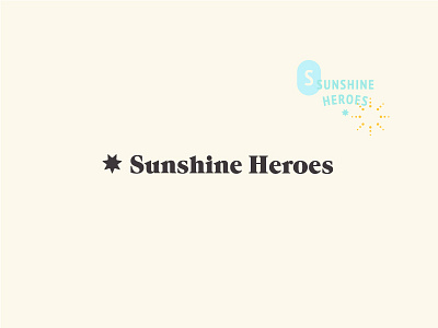 Sunshine Heroes logo serif star sun sunshine tesani type wordmark