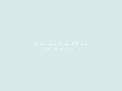 Gather House blue crossbar gather house logo serif southern southern utah utah