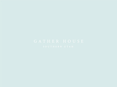 Gather House blue crossbar gather house logo serif southern southern utah utah