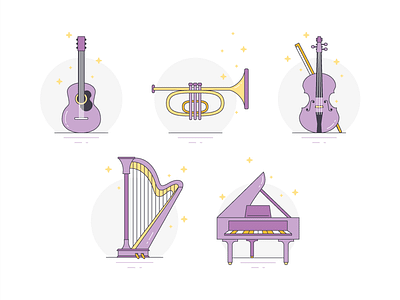 Icon - Music Instrument icon illustration instrument music