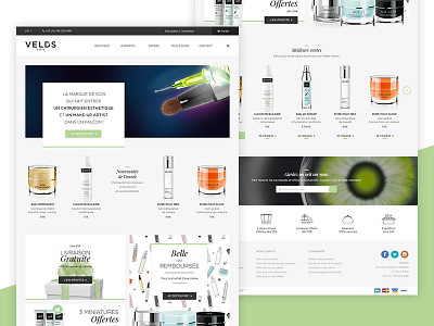 Web Design - VELD'S cosmetics e commerce home webdesign