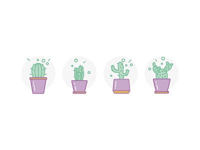 Icon - Cactus cactus green icon illustration