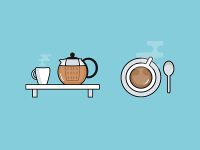 Icon - Morning coffee icon illustration morning tea