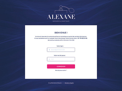 Web design - Login login perfume shop webdesign