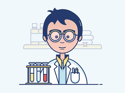 Illustration - Pharmacist drawing icon illustration vector