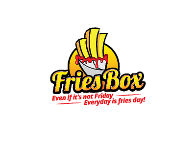 FriesBox adobe illustrator creative. food french fries photoshop restaurant yellow