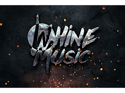 Whine Music effects fire hardcore logo metal music photoshop rock