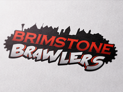 Brimstone Brawlers Logo app dark game logo medieval