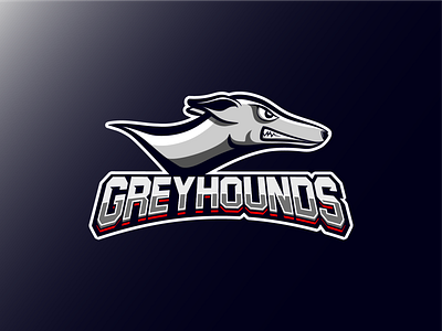 GREYHOUNDS Sports logo adobe illustrator branding dog greyhound illustration logo sports logo vector