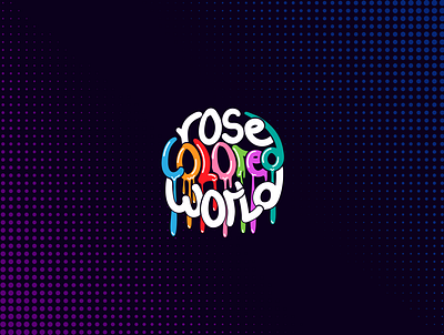 RoseColoredWorld band logo 80s style adobe illustrator artist branding colored creative icon illustration logo music pop art typography