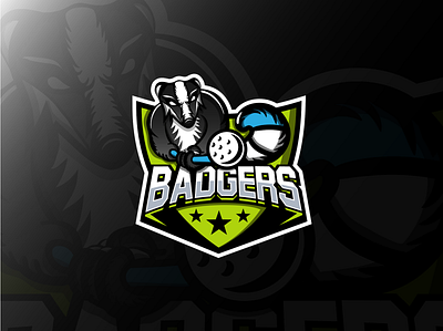 Badgers Sports Logo adobe badger hockey illustrator logo sports