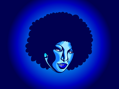 Mama Blue 3d art 60s 70s 80s adobe illustrator afro blue classic creative culture design effects illustration illustrator logo shading vector