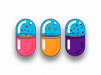 Adobe Pills aftereffects flat flat design illustrator indesign medicine pill vector
