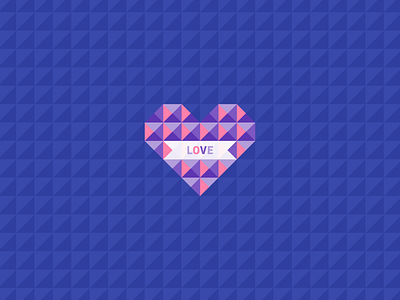 Love Dribbble color combination colors flat illustration shapes triangle vector wallpaper