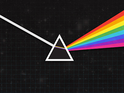 Prism Light Spectrum colors flat illustration infrared light prism rainbow spectrum ultraviolet vector wave xray