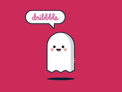 Dribbble Ghost dribbble flat ghost illustration vector
