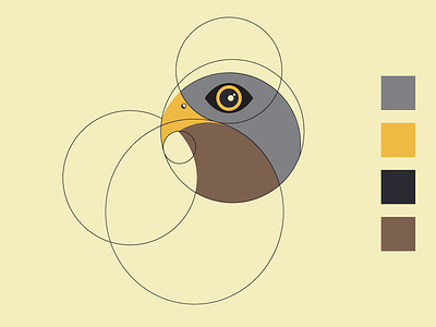 Falcon 🐦 circle shapes vector