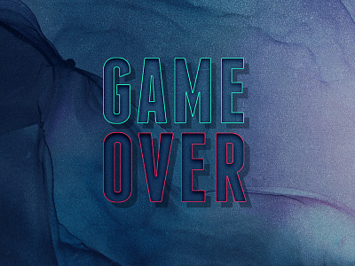 GAME OVER game over graphic design typography