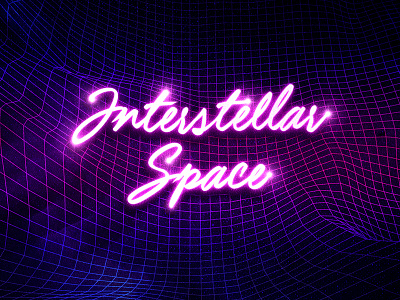 Interstellar Space graphic design interstellar space neon retro space synthwave typo typography