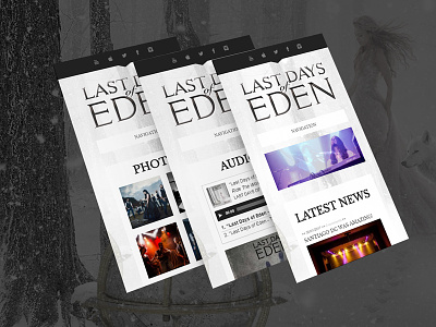 Responsive web design for Last Days of Eden band cms design mobile music responsive skin theme ui ux web wordpress