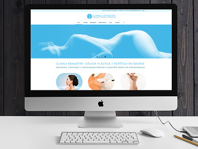 Wordpress web design for Clínica Bonastre beauty clinic cms cosmetic design flat imac minimalism site surgery web wordpress