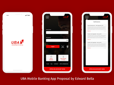 UBA Mobile Banking App Redesign app design mobile app ui ui design