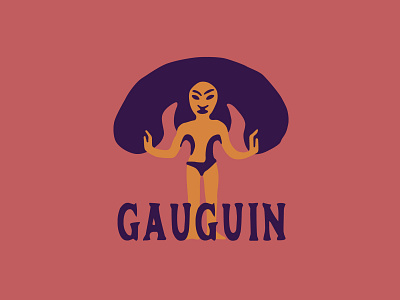 Paul Gauguin - Brandmark Homage artist branding color design flat icon illustration logo minimal tropical typography vector