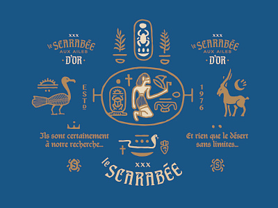 Le Scarabée - Branding branding design egyptian flat hieroglyphics icon illustration logo vector