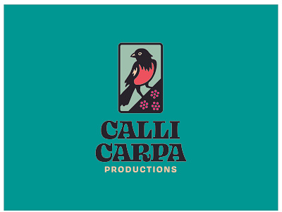 Callicarpa Productions - Branding album art bird branding design flat illustration psychedelic retro vector